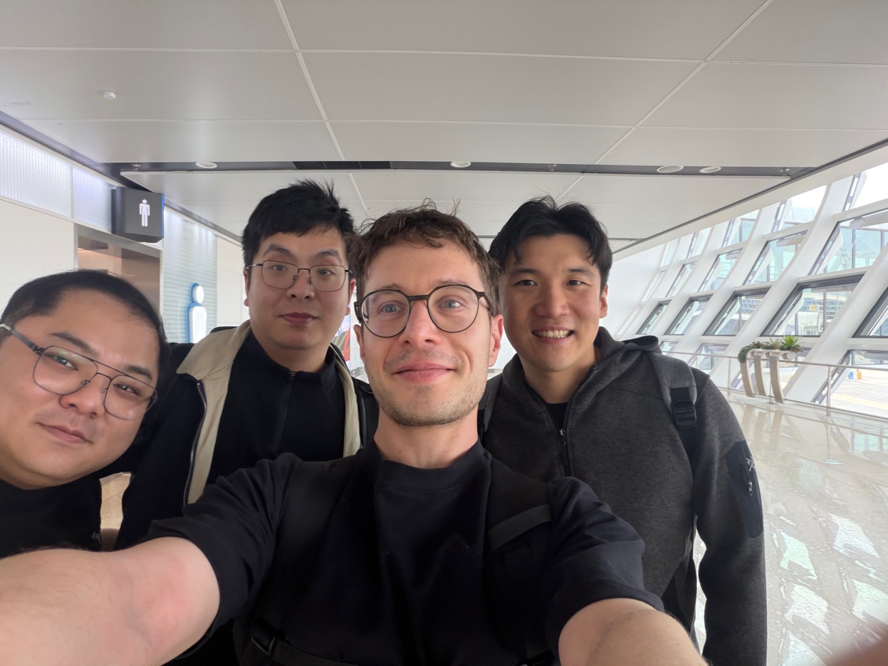 The AgentBull team with Dom at the airport